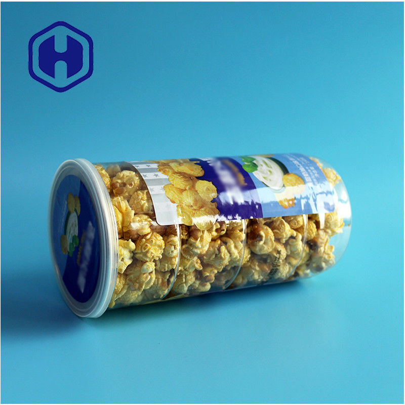 China Manufacturer pop corn 1400ml Cylindrical Recyclable PET Can Leak Proof