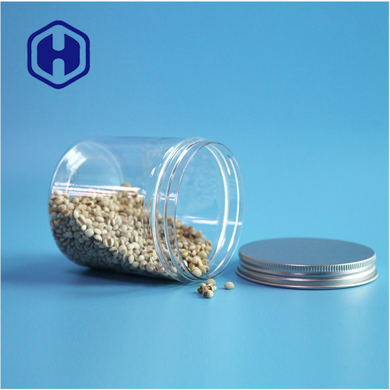 Wholesale Packaging Snacks 12.8 Oz Spice Nuts Peanut Butter PET Plastic Round Jar