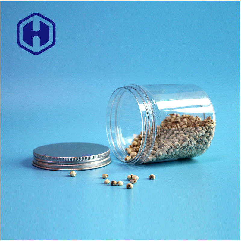Wholesale Packaging Snacks 12.8 Oz Spice Nuts Peanut Butter PET Plastic Round Jar