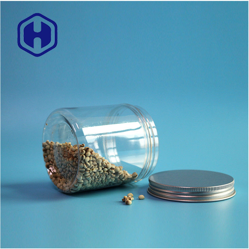 Wholesale Packaging Snacks 12.8 Oz Spice Nuts Peanut Butter PET Plastic Round Jar