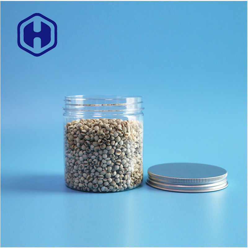 Wholesale Packaging Snacks 12.8 Oz Spice Nuts Peanut Butter PET Plastic Round Jar