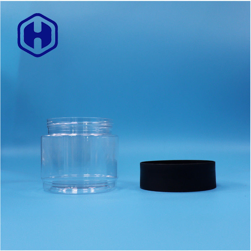 400ml Round Food Grade PET Plastic Jar For Food Butterfly Pea Lotus Seed Sago Corn
