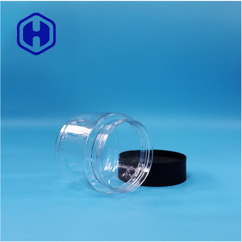 400ml Round Food Grade PET Plastic Jar For Food Butterfly Pea Lotus Seed Sago Corn