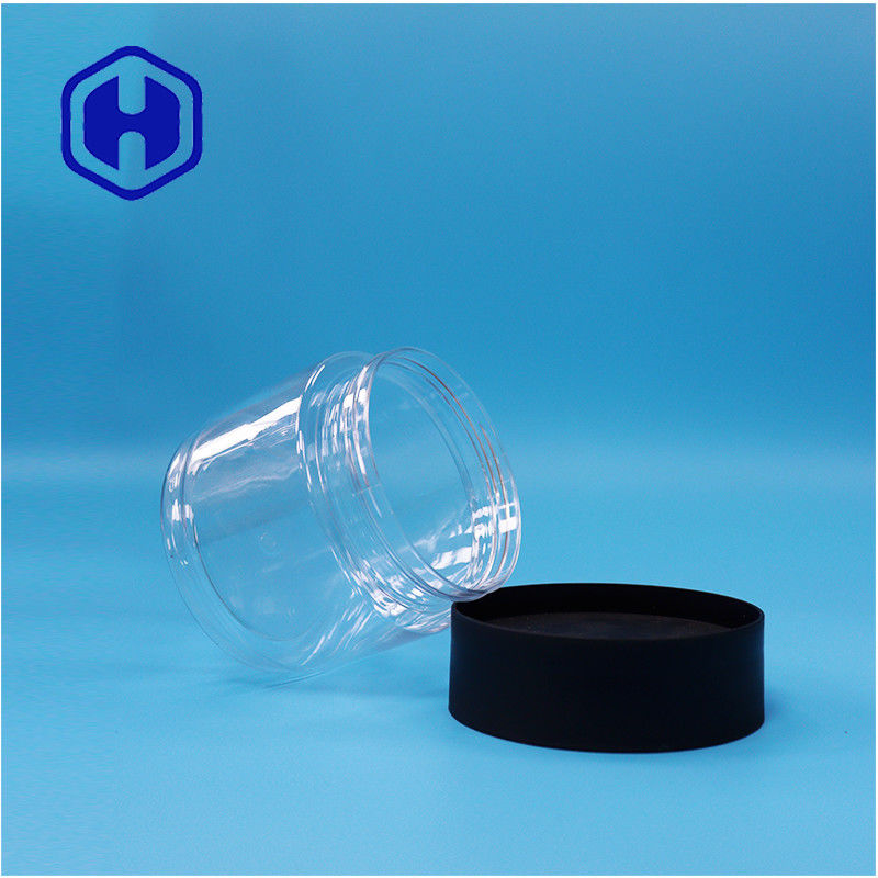 400ml Round Food Grade PET Plastic Jar For Food Butterfly Pea Lotus Seed Sago Corn