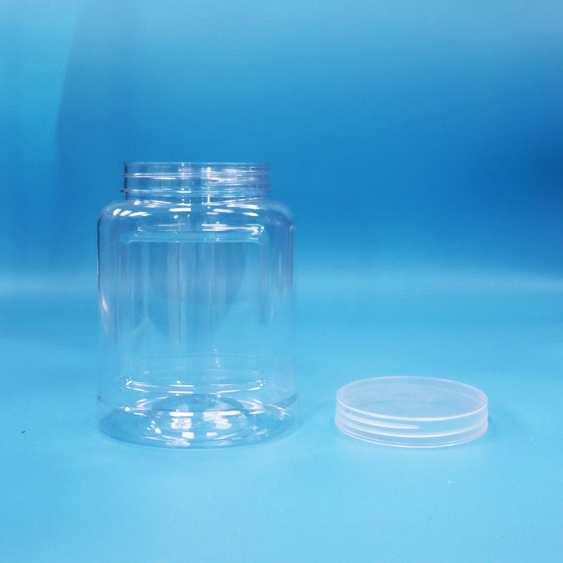 Food Grade Tamper Proof Cap clear PET Plastic Jar for Food Nuts Candy Noodles