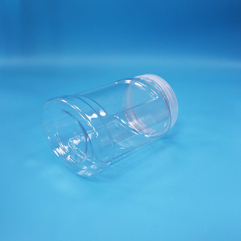 Food Grade Tamper Proof Cap clear PET Plastic Jar for Food Nuts Candy Noodles