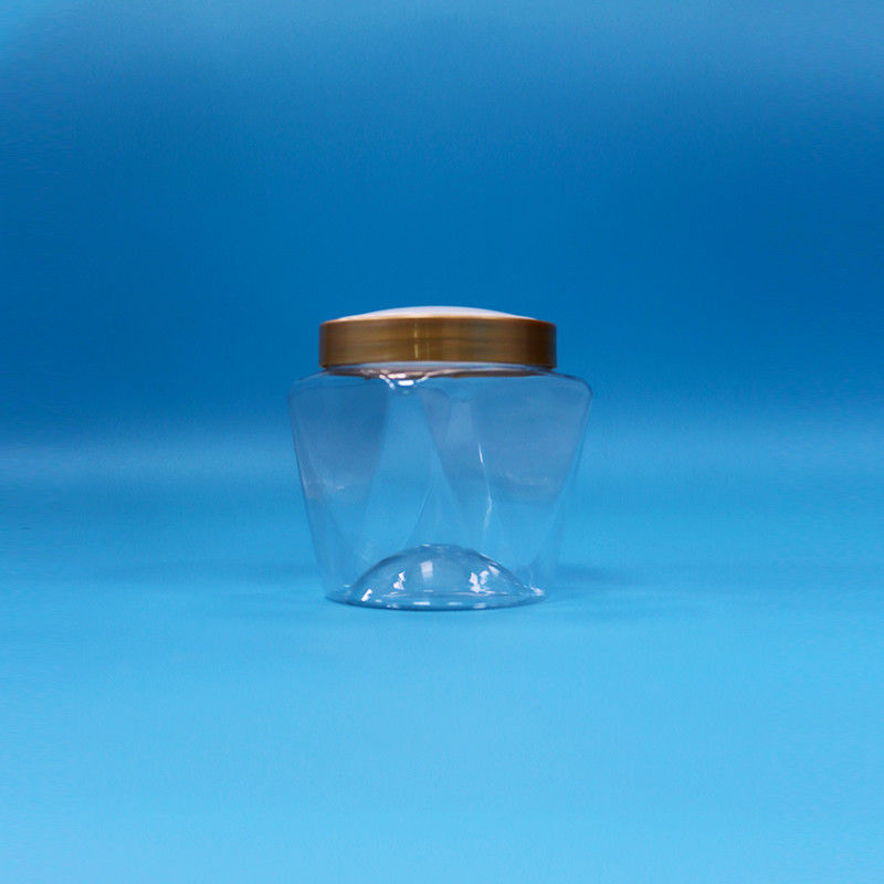 Wide Mouth Plastic PET Food Grade Transparent Baby Food Candy Jar Screw Flat Lid