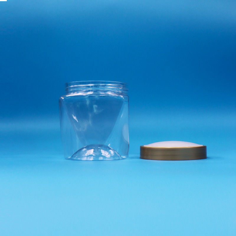 Wide Mouth Plastic PET Food Grade Transparent Baby Food Candy Jar Screw Flat Lid