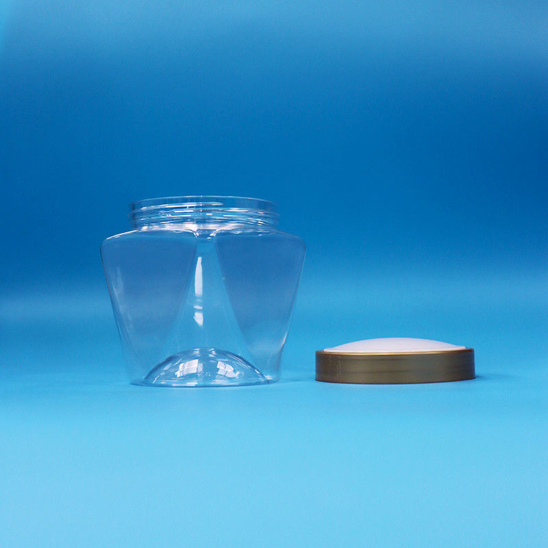 Wide Mouth Plastic PET Food Grade Transparent Baby Food Candy Jar Screw Flat Lid