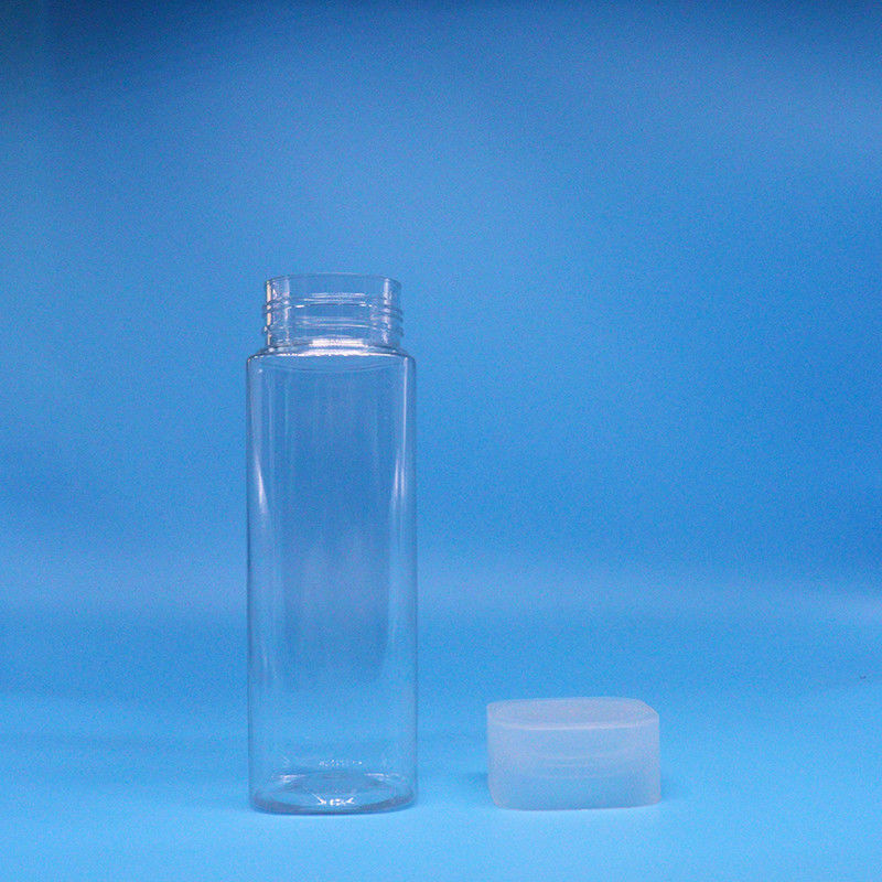 Snack Candy Clear Square Wide Mouth Food grade PET Plastic Jars Screw Top Lids
