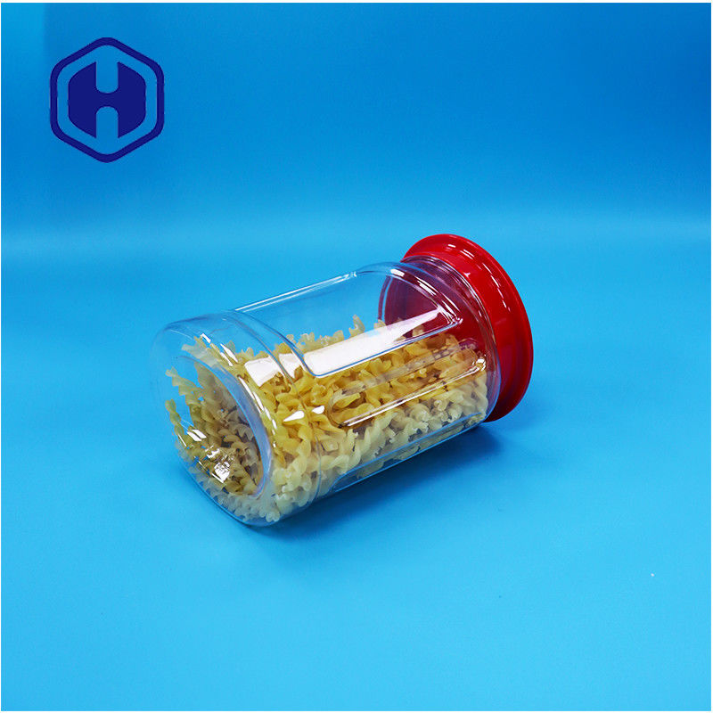 Oval PET Plastic Nuts Candies Pepper Cookies Biscuits Dried Food Jar Screw Top Lid