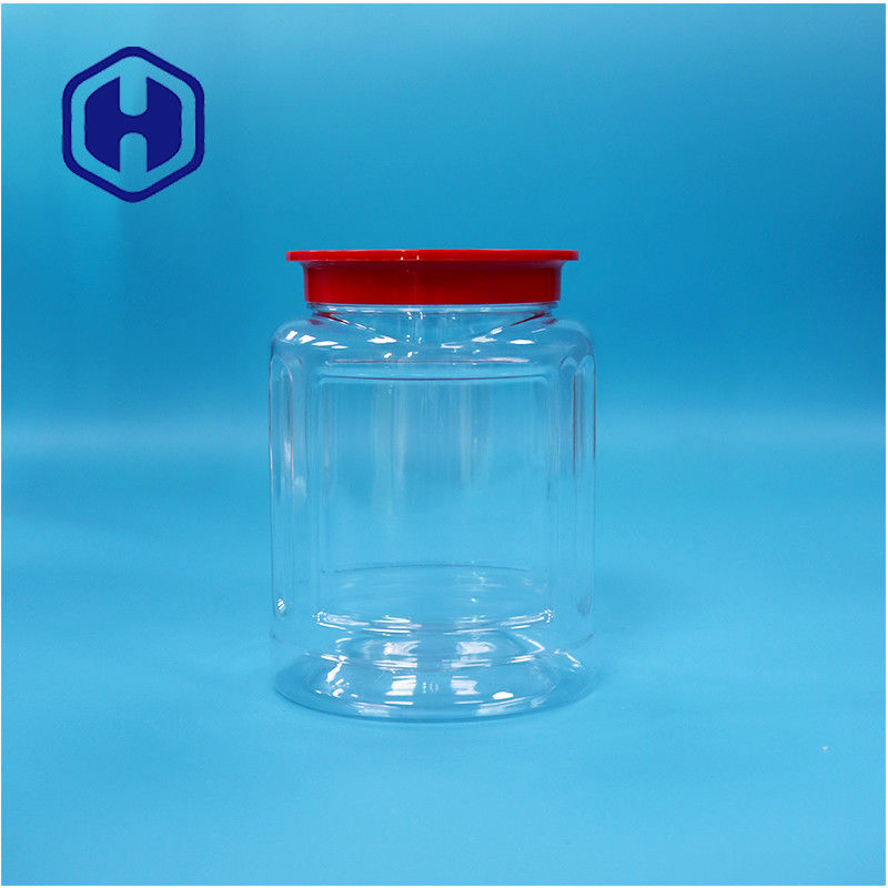 Oval PET Plastic Nuts Candies Pepper Cookies Biscuits Dried Food Jar Screw Top Lid