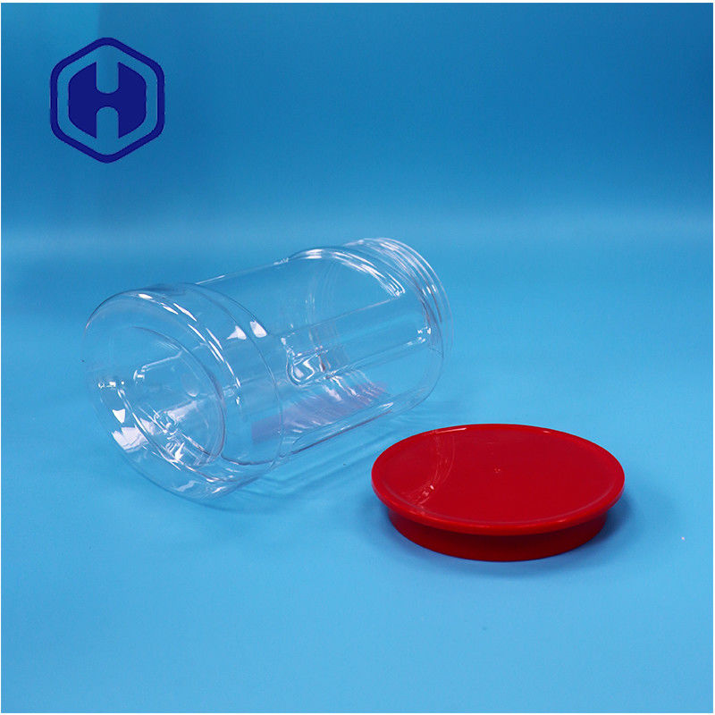 Oval Shaped Clear Plastic Nuts Candies Pepper Cookies Baby Food Jar Screw Top Lid