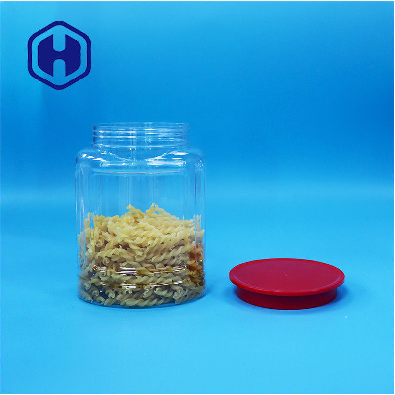 Oval Shaped Clear Plastic Nuts Candies Pepper Cookies Baby Food Jar Screw Top Lid