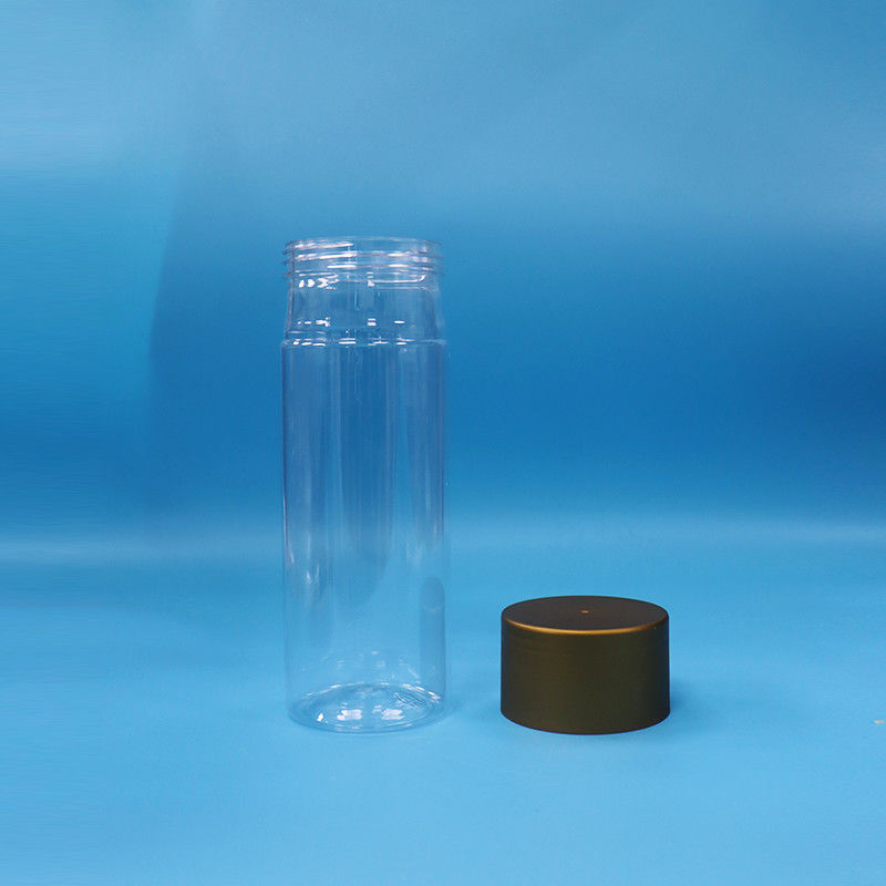 Clear PET Plastic Cookies Candy Baby Food Tall Cylinder Round Food Jars Screw Caps