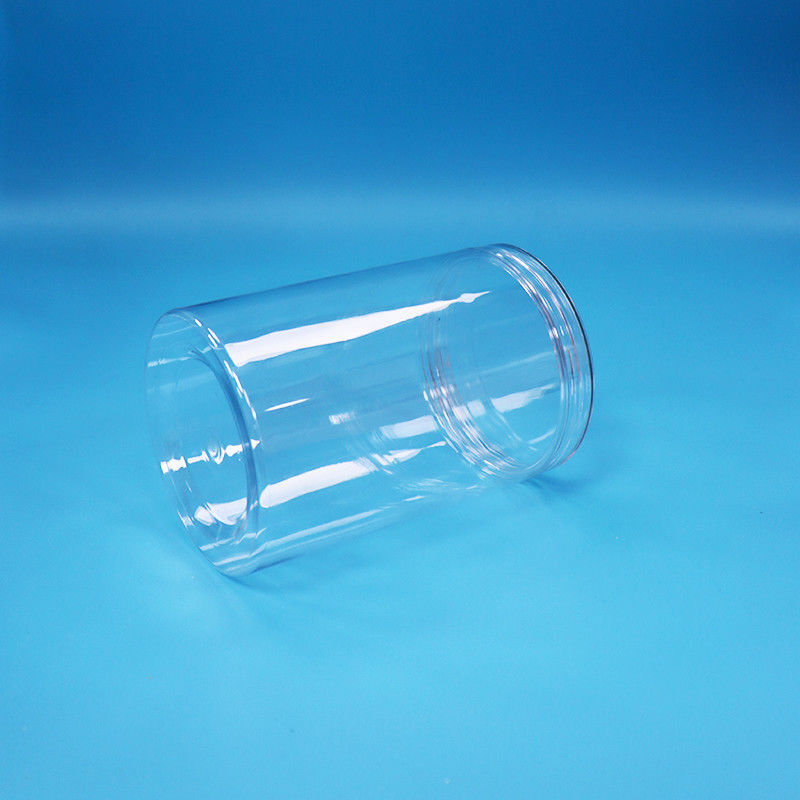 35.5oz Food Grade Food Candy Nuts Clear Cylinder Round PET Plastic Jar Clear Screw Lid
