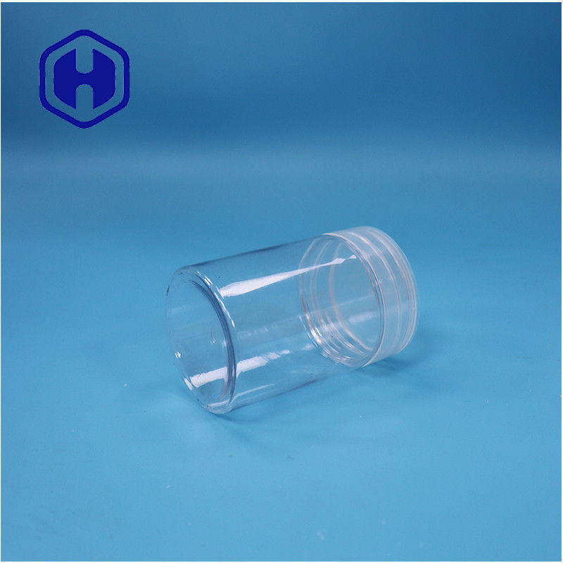 Round Shaped Clear Plastic PET Sweet Candies Nuts Pepper Jar Flat Screw Top Lid