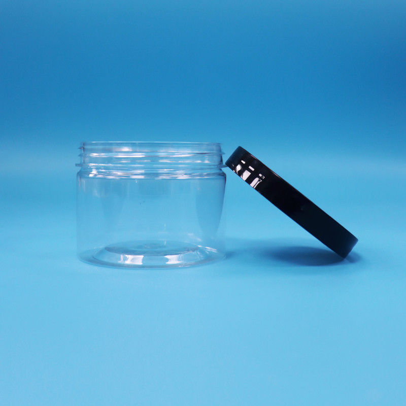 Transparent Round Mouth Shape PET Plastic Jar For Black Tea Seed Toy Gift Candy Cooike