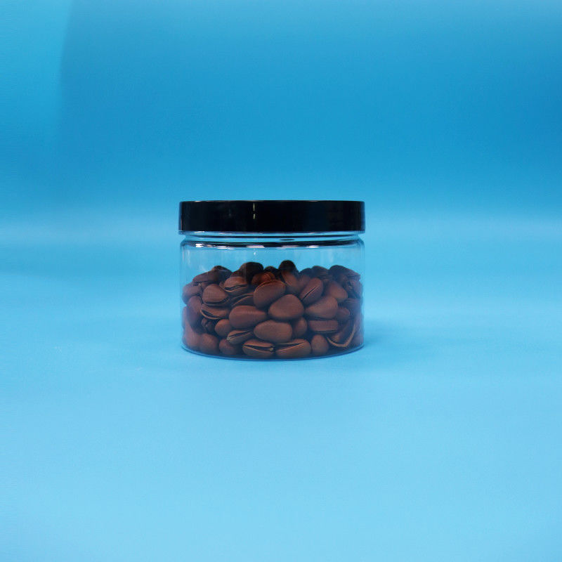 Transparent Round Mouth Shape PET Plastic Jar For Black Tea Seed Toy Gift Candy Cooike