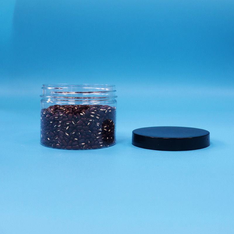 Transparent Round Mouth Shape PET Plastic Jar For Black Tea Seed Toy Gift Candy Cooike