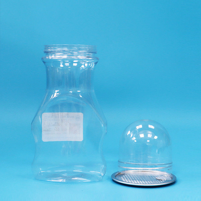 New Shape Design Child Food Hard Candy Screw Lid Clear Plastic PET Food Grade Jar