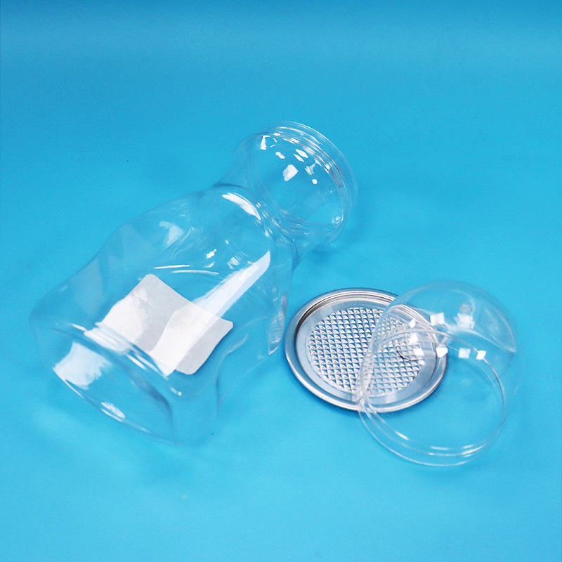 New Shape Design Child Food Hard Candy Screw Lid Clear Plastic PET Food Grade Jar
