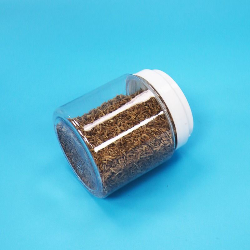 Transparent Easy Open Round Plastic PET Jars Screw Lid Baby Food Seeds Nuts Candy