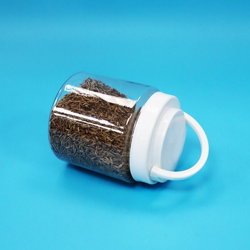 Transparent Easy Open Round Plastic PET Jars Screw Lid Baby Food Seeds Nuts Candy