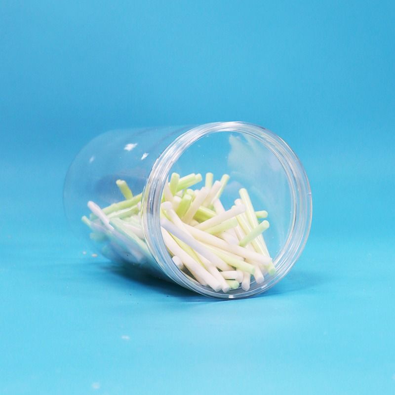 Bpa Free Clear Screw Cap Transparent Round Shape PET Plastic Candy Cookies Nuts Jar