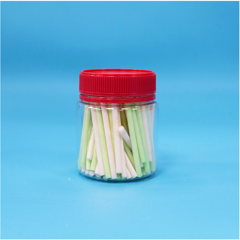 Food Grade Screw Red Lid Empty Small Clear Plastic PET Sweet Storage Jars For Sale