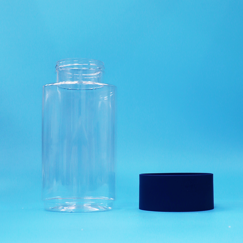 Oval Shaped Transparent Plastic PET Cookies Nuts Candy Jar Tamper Proof Cap Bpa Free
