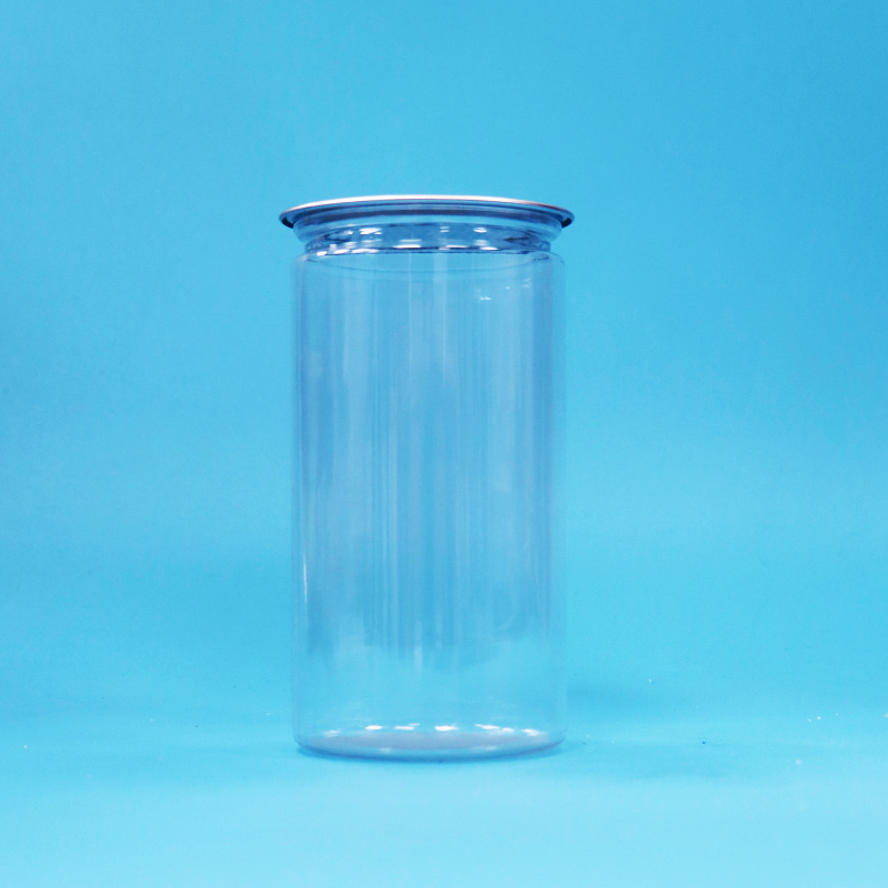 PET Transparent Plastic Easy Open Sealing Packing Can For Food Candy Drink Beverage