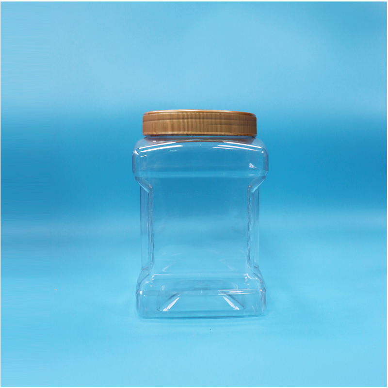 Transparent Screw Lid Grip Food Grade PET Jars For Chopped Nori Dried Red Bayberry Nuts