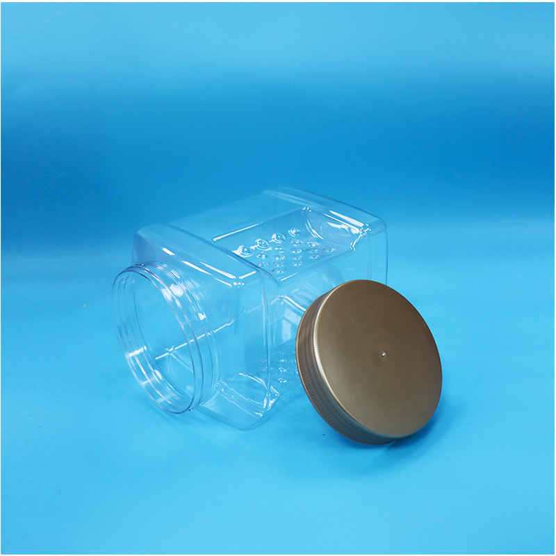 Transparent Screw Lid Grip Food Grade PET Jars For Chopped Nori Dried Red Bayberry Nuts