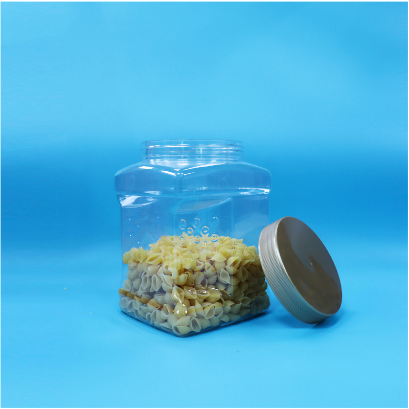 Clear Screw Lid Grip PET Jars For Dried Red Bayberry Nuts Cookies Candy Food Grade