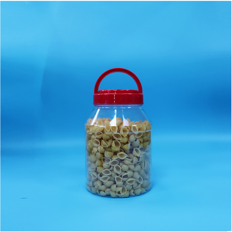 Clear Food Grade Plastic Candy Chocolate Chip Bean Dried Fruit Jar Screw Flat Lid