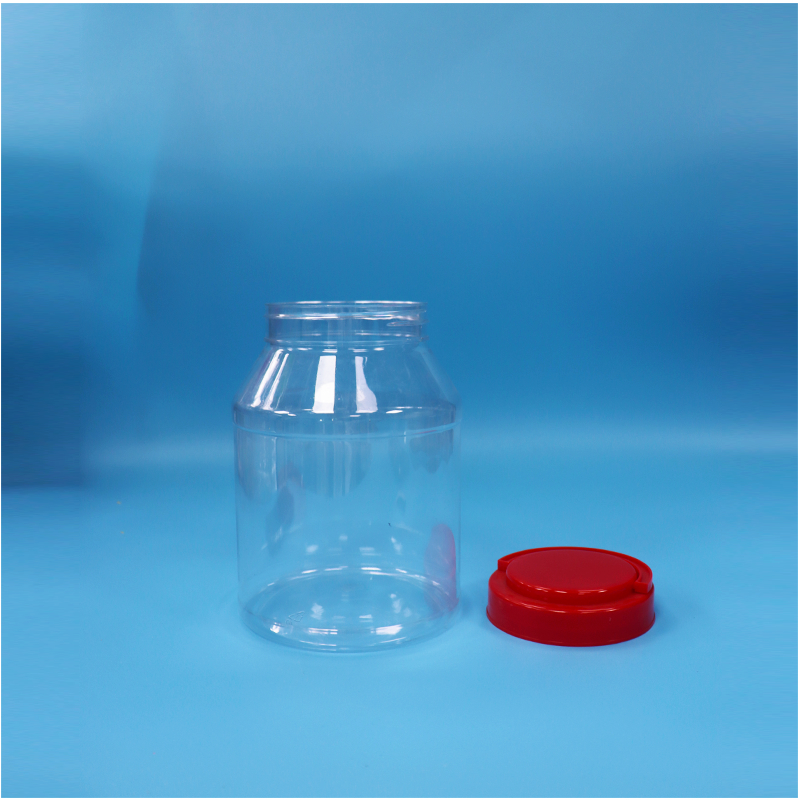 Clear Food Grade Plastic Candy Chocolate Chip Bean Dried Fruit Jar Screw Flat Lid