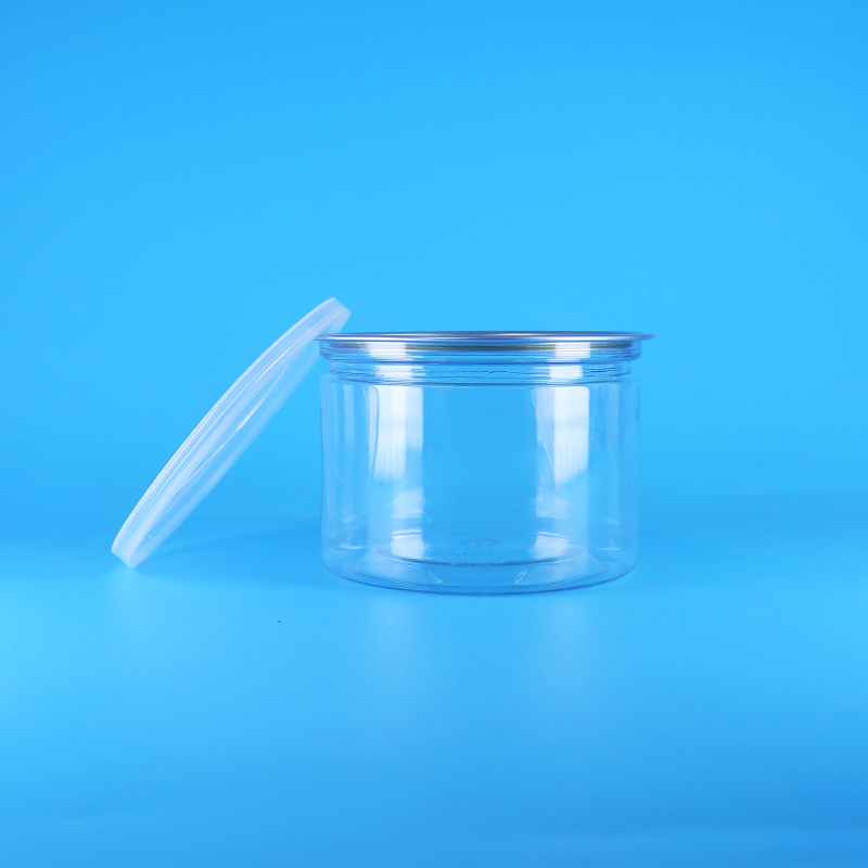 Plastic PET Round Easy Open Lid For Food Candy Cookies Snack Tea Tin Packaging Can