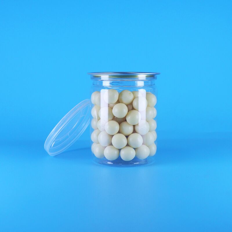 Easy Open Lids Organic Wild Jungle Nuts Dried Food Plastic Transparent PET Popcorn Cans