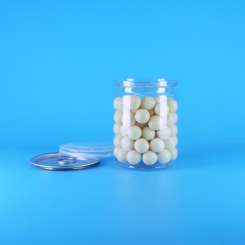 Easy Open Lids Organic Wild Jungle Nuts Dried Food Plastic Transparent PET Popcorn Cans