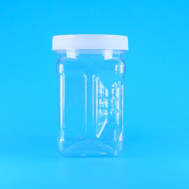 Emon Slice Cranberry Cookies Dried Squid PET Clear Plastic Screw Lids Grip Jars Food Grade