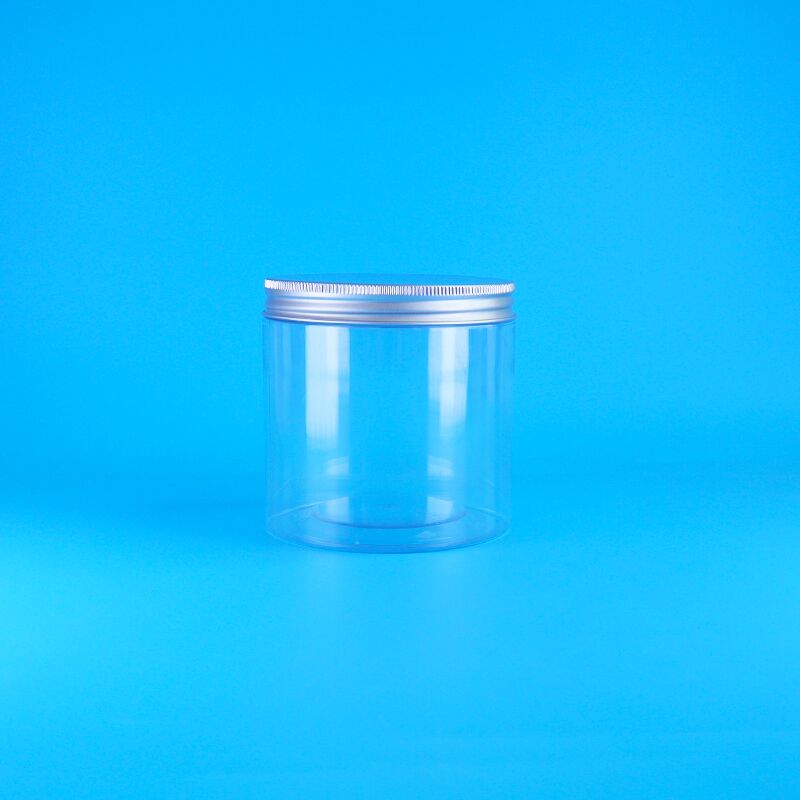 Cylinder Easy Open Lid Food Coffee Candy Cookies Rose Tea Plastic Clear PET Jar