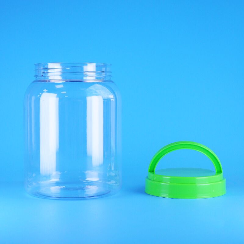 Food Grade Flat Cap Clear Coffee Candy Lotus Seed Baby Food PET Round Plastic Jar