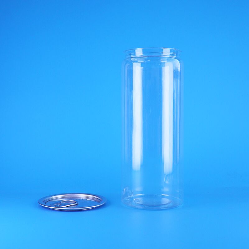 Clear PET Plastic Packaging Jar with Easy Open Lid Leak Proof Food Grade for Beverages