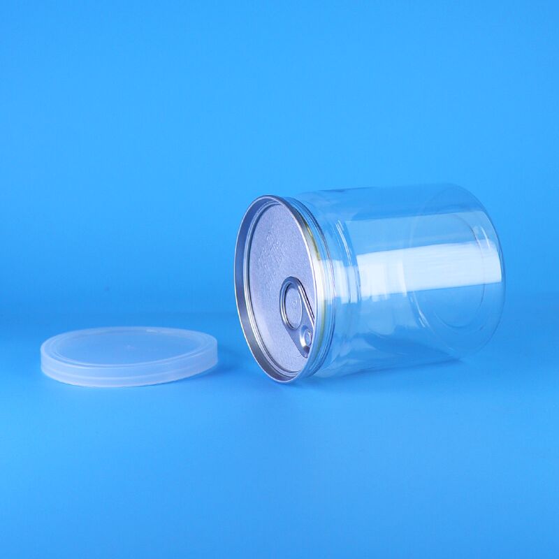 250ml Airtight PET Jar with Easy Open Lid for Popcorn and Mashed Potatoes Plastic Packaging Jar