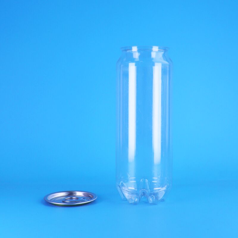 Food Grade Custom Plastic Jars PET Plastic Soda Mike Green Tea Can Easy Open Lid 