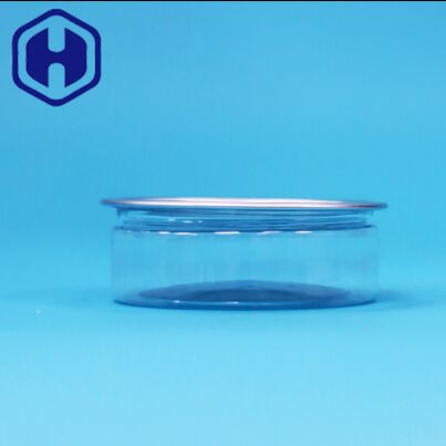 Tin Easy Open End Round Plastic PET Can For Food Candy Cookies Snack Packaging