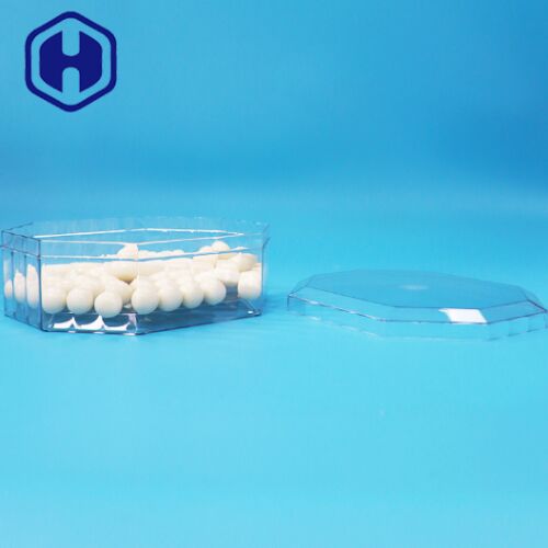 Empty Dried Fruit Candy Nuts Cookies PET Plastic Octagon Packaging Box Food Grade
