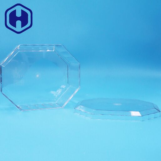 Food Grade Empty Dried Fruit Candy Chocolate Cookies PET Plastic Octagon Packaging Box