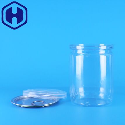 Organic Wild Jungle Peanuts Dried Food Easy Open Ends Plastic Tube Clear PET Popcorn Cans